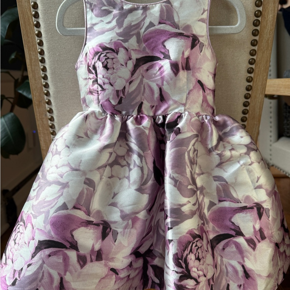 Pippa & Julie Elegant Pink and Purple Floral Dress